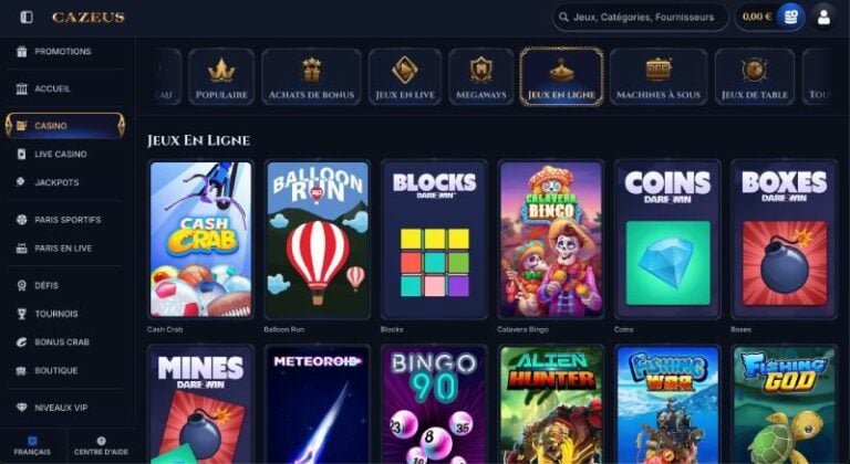 Quel est le vrai point de départ ? Le login chez Cazeus Casino